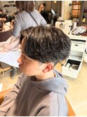 フェザーパーマ/センターパート/10代/20代/30代