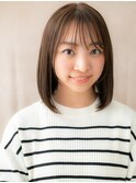 □グレージュ艶感ストレート前下がりボブディ416浦和20代30代