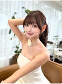 華やか上品ポニーテール×シースルーバング