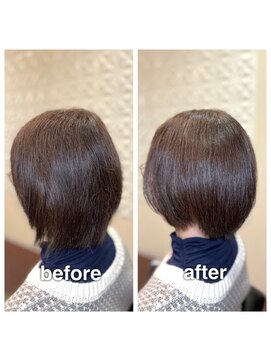 アウラ(aura) カット+ハーバルカラー+艶髪トリートメント