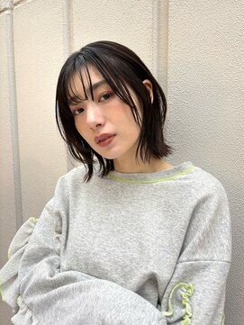 ソト 銀座(soto.) ミディアムヘア/暗めカラー/デザインカラー/外はねボブ