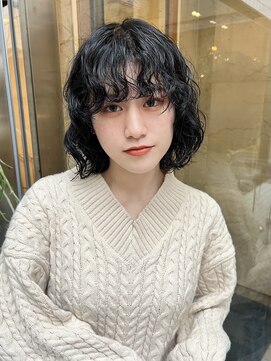 ボブパーマ/くるくるパーマ/ショートパーマ/ウルフパーマ