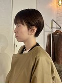 コンパクトショート/ショートカット/前髪ありショート/ベージュ