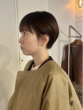 コンパクトショート/ショートカット/前髪ありショート/ベージュ