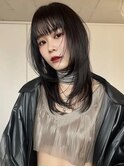 レイヤーカット/ウルフカット/ブリーチーカラー/ダブルカラー
