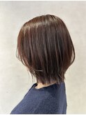 ボブレイヤー×大人の艶ブラウン