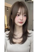 レイヤーカット顔周りカットミディアムレイヤーハッシュレイヤー