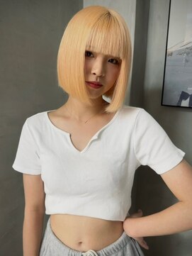 ネハス 栄(nehus.) ブリーチ/クラゲヘアー/小顔に見せるヘア/ココアベージュ
