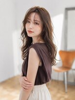 バグズ ヘアデザイン 桔梗が丘店(Baguz HAIR DESIGN)&nbsp;韓国風くびれレイヤーシースルーバング波巻きロング