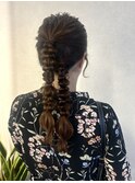 ポコポコツイン編みおろしアレンジ
