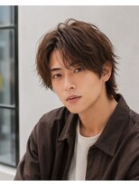 MEN's Baguz MEN'Sカット/ MEN'Sパーマ/ MEN'Sカラー 韓国風センターパートメンズレイヤーパーマ