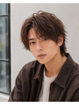 メンズバグズ(MEN's Baguz) 韓国風センターパートメンズレイヤーパーマ