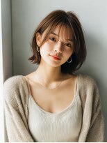 ロッソ 大橋店(Rosso) 透け前髪のブラウン外ハネボブ【大橋】