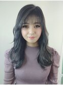 ブルージュカラーを外巻き仕上げで色っぽく