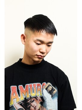 レンゲン(LENGEN) 束感刈り上げビジネス七三ツーブロックアップバング69