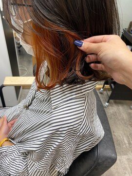 フレーム なんば店(FRAME) ジューシーなオレンジインナーカラー♪