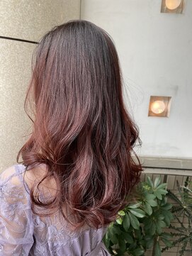 ヘアアンドメイク スタジオ ミムロ(HAIR&MAKE STUDIO MIMURO) ロングヘア・ピンクアッシュ・グラデーションカラー