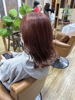 アグランテトラ 野田阪神店(a Gland tetra)&nbsp;毛先ウェーブミディアム×ツヤ髪暖色系赤みブラウンカラー