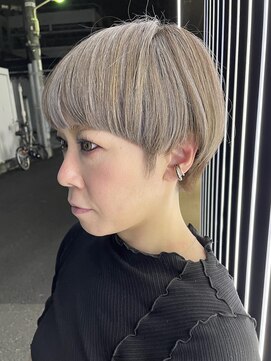 ピークアブー 原宿ハラカド(PEEK-A-BOO) マッシュショートアッシュベージュグレイカラー丸みショート