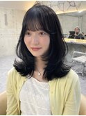 ザクザクレイヤーカット巻き方簡単ミディアムロング韓国渋谷