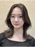 韓国風/レイヤー/小顔/前髪カット/髪質改善/グレージュ/透明感