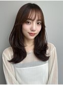 くびれ巻き/ミディアム/レイヤーカット/こなれミディ/10、20代