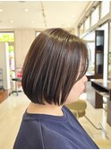 ナチュラルな艶感◎美シルエットボブ 仙台 岩切 20代30代40代