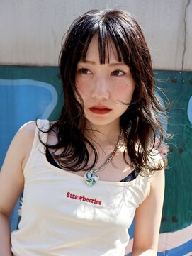 ロンドシエル 横浜(Lond ciel) レイヤーカット/アッシュ/ゆるふわウェーブ