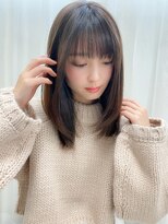 フレームプラス 天王寺あべの店(FRAME+)&nbsp;美髪ストレートワンカールサイドバングシースルー前髪