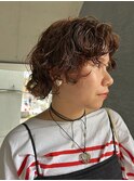 マレットカット　スパイラルパーマ　ニュアンスパーマ