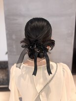 エミュ 伏見 国際センター(emu)&nbsp;カチモリ/リボンアレンジ/タイトアレンジ/結婚式ヘアセット