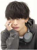 メンズマッシュショートソフトツイストパーマ刈り上げツーブロ