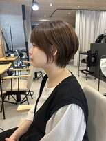 ヘイリー(HAILEY) 丸みショート×シアーベージュ×赤みなしカラー×柔らか質感