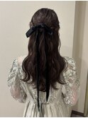 お呼ばれヘアセット×ゆるふわハーフアップ
