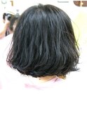 営業ビフォーアフター、セット苦手な方専用縮毛＋ボブカール