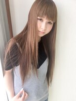 リジョイスヘア(REJOICE hair) 【REJOICE hair】ストレートスタイルの柔らかグレイジュ　sakuma