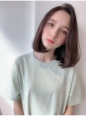 シンプルボブ　担当　森　アッシュブラウン