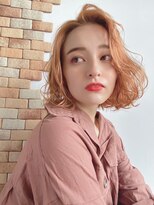 ルービック(Rubik's)&nbsp;カット+ブリーチ+オレンジベージュ外国人風