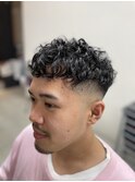 メンズスパイラルフェードパーマ