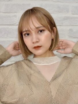 ラルマミット(lalma mit) 【王道】ナチュラルストレートボブ【ミルクティーベージュ】