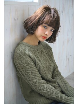 アリーズ シブヤ(ALLYS shibuya) ショコラアッシュ モーヴカラー ふわふわボブ 森ガール