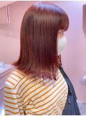 《AYAKA》ブリーチなし☆オレンジレッドカラー