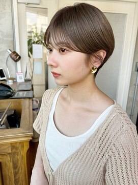エムクランメイクス 原宿 表参道(m.clan MAKE'S) マッシュショートヘア丸みショートハイトーン20代30代ブリーチ