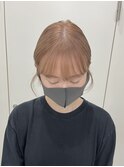 切りっぱなしボブグレージュボブミルクティーベージュボブ
