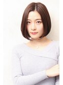 Aラインボブ 前下がりボブ センターパート