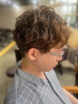 ソイクフ 四条大宮店(SOY-KUFU)&nbsp;MEN'S HAIRダークアッシュのウルフカルマパーマ