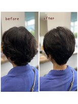 ヴォヤージュトロワ(voyage trois)&nbsp;シースルーマッシュミルクティーベージュハンサムショート