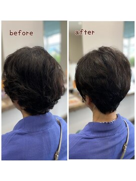 ヴォヤージュトロワ(voyage trois) シースルーマッシュミルクティーベージュハンサムショート