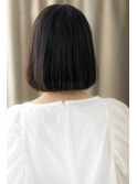 黒髪クラシカル透け感切りっぱなしボブTb10越谷20代30代40代