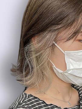 美容室 サボイ 高崎店(SAVOY) 20代30代ベージュ可愛いイヤリングカラーボブパーマ